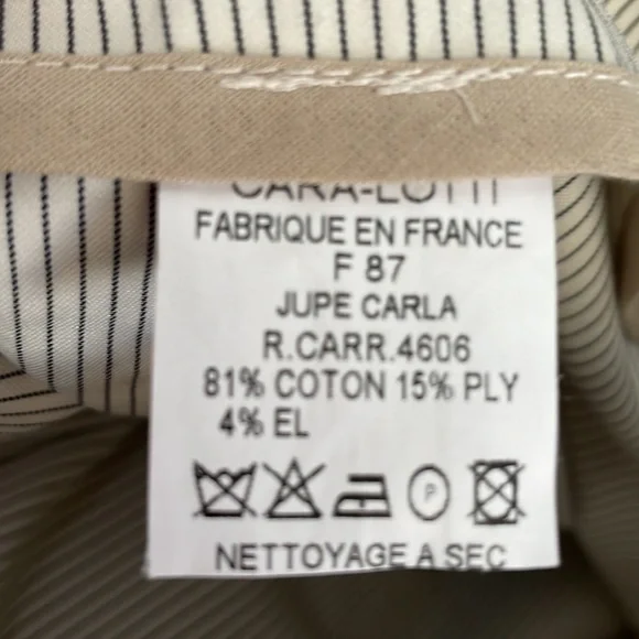 CARA LOTTI vintage jacket and skirt - black and cream, size S, VGC - Picture 14 of 16